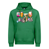 Emerald Easter wine glasses Urban Hoodie - OliviaCreatesArt