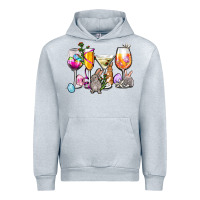 Heather Grey Easter wine glasses Urban Hoodie - OliviaCreatesArt