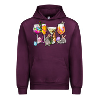 Mauve Wine Easter wine glasses Urban Hoodie - OliviaCreatesArt
