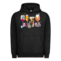 Pigment Black Easter wine glasses Urban Hoodie - OliviaCreatesArt