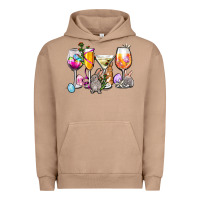 Pigment Burro Easter wine glasses Urban Hoodie - OliviaCreatesArt