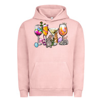 Pigment Salmon Easter wine glasses Urban Hoodie - OliviaCreatesArt