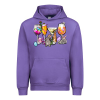 Tulip Easter wine glasses Urban Hoodie - OliviaCreatesArt