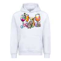 White Easter wine glasses Urban Hoodie - OliviaCreatesArt