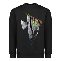 Black Angelfish Heavyweight Sweatshirt - LillyAllenDesigns
