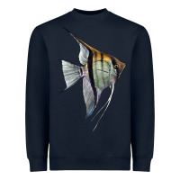 Navy Angelfish Heavyweight Sweatshirt - LillyAllenDesigns
