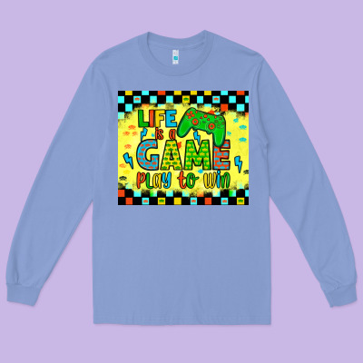 Life Is A Game Play To Win Long Sleeve Tee Designed By Jahusdesignshop