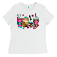 White hairstylist coffee cups Ladies Tee - Zillion Design Studio