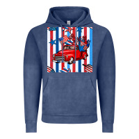 Vintage Denim 4th of july seamless pattern truck Vintage Hoodie - BundleAndBundleShop