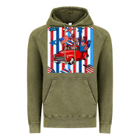 Vintage Olive 4th of july seamless pattern truck Vintage Hoodie - BundleAndBundleShop