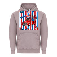 Vintage Zinc 4th of july seamless pattern truck Vintage Hoodie - BundleAndBundleShop