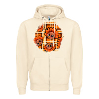 Sandshell Thanksgiving Turkey With Tartan Patch Zipper Hoodie - BundleAndBundleShop