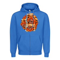 True Royal Thanksgiving Turkey With Tartan Patch Zipper Hoodie - BundleAndBundleShop