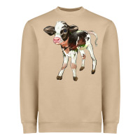 Mushroom Holstein Calf Heavyweight Sweatshirt - LillyAllenDesigns