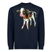 Navy Holstein Calf Heavyweight Sweatshirt - LillyAllenDesigns