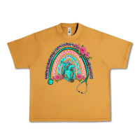 Peanut Butter nurse life spring stethoscope heart rainbow Urban Heavy Tee - BarkalooDesign