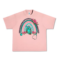 Salmon nurse life spring stethoscope heart rainbow Urban Heavy Tee - BarkalooDesign