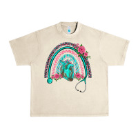 Sandshell nurse life spring stethoscope heart rainbow Urban Heavy Tee - BarkalooDesign