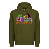Army Green This mama loves her spooky crew Premium Hoodie - NancyCooperArtShop