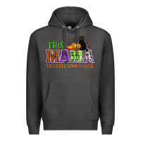 Charcoal Heather This mama loves her spooky crew Premium Hoodie - NancyCooperArtShop