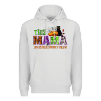 Dove Grey This mama loves her spooky crew Premium Hoodie - NancyCooperArtShop