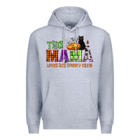 Heather Grey This mama loves her spooky crew Premium Hoodie - NancyCooperArtShop