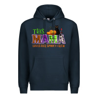 Navy This mama loves her spooky crew Premium Hoodie - NancyCooperArtShop