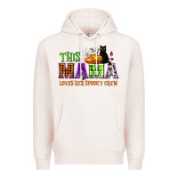Pale Pink This mama loves her spooky crew Premium Hoodie - NancyCooperArtShop