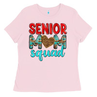 Bubblegum Pink senior mom squad Ladies Tee - texasbilliewilder