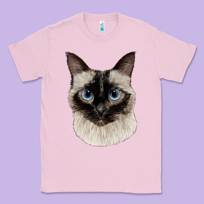 Siamese Face Classic Tee Designed By Lillyallendesigns