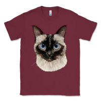 Burgundy siamese face Classic Tee - LillyAllenDesigns