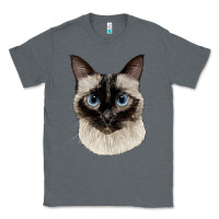 Charcoal Heather siamese face Classic Tee - LillyAllenDesigns