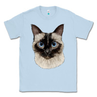 Dusty Blue siamese face Classic Tee - LillyAllenDesigns