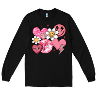 Black retro valentines day Long Sleeve Tee - MaliasSmallBusiness