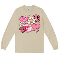 Mushroom retro valentines day Long Sleeve Tee - MaliasSmallBusiness