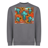 Storm turquoise cross pattern Heavyweight Sweatshirt - Jasminsmagicworld