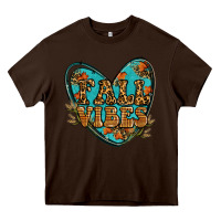 Chocolate Brown fall vibes heart Heavy Core Tee - RanaPortraitStore