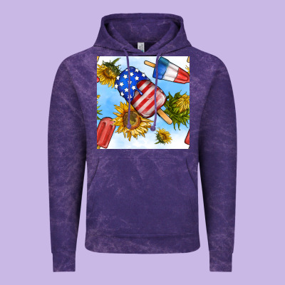 4th Of July Sunflowers Ice Cream Seamless Pattern Vintage Hoodie Designed By Bundleandbundleshop