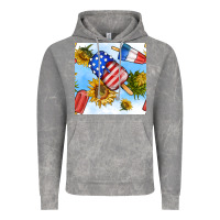 Cloud Rock 4th of july sunflowers ice cream seamless pattern Vintage Hoodie - BundleAndBundleShop