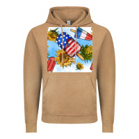Vintage Camel 4th of july sunflowers ice cream seamless pattern Vintage Hoodie - BundleAndBundleShop
