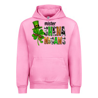 Fuchsia Pink St. Patrick's Mister shenanigans Urban Hoodie - OliviaCreatesArt