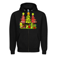 Black Christmas With Tennis Trees Zipper Hoodie - BundleAndBundleShop