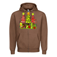 Chestnut Christmas With Tennis Trees Zipper Hoodie - BundleAndBundleShop