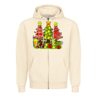 Sandshell Christmas With Tennis Trees Zipper Hoodie - BundleAndBundleShop