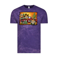 Cloud Purple western truck cowboy gnome background Vintage Tee - BarkalooDesign