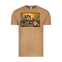 Vintage Camel western truck cowboy gnome background Vintage Tee - BarkalooDesign