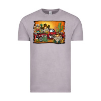 Vintage Zinc western truck cowboy gnome background Vintage Tee - BarkalooDesign