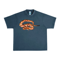 Midnight Navy Copperhead Snake Illustrations Urban Heavy Tee - LillyAllenDesigns