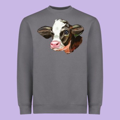 Holstein Calf Face Heavyweight Sweatshirt Designed By Lillyallendesigns