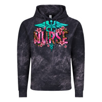 Cloud Black floral nurse Vintage Hoodie - AdoDesignShop